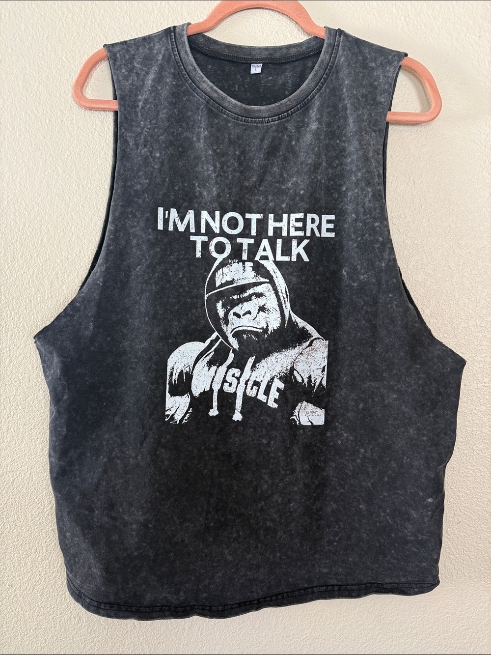 Men’s Graphic Muscle Cotton Tank Top - Size Large